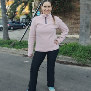 Micropolar Medio Cierre Rosa Clarito